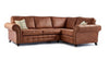 Oakland ~ LH / RH Black & Brown Corner Sofa