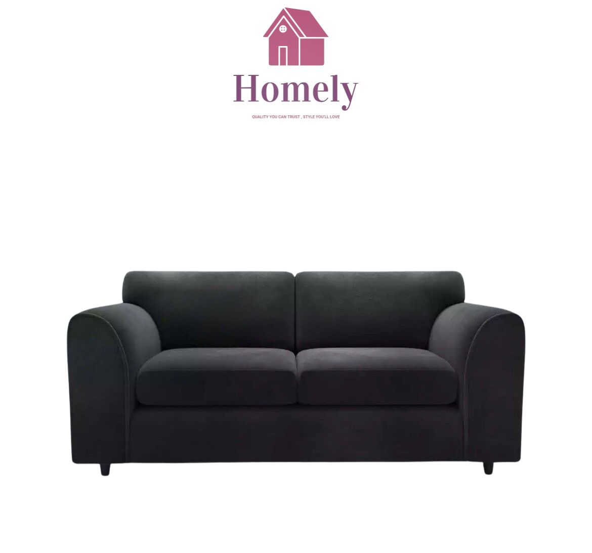 PV- PLUSH VELVET 3 SEATER (HIGH BACK CUSHIONS)