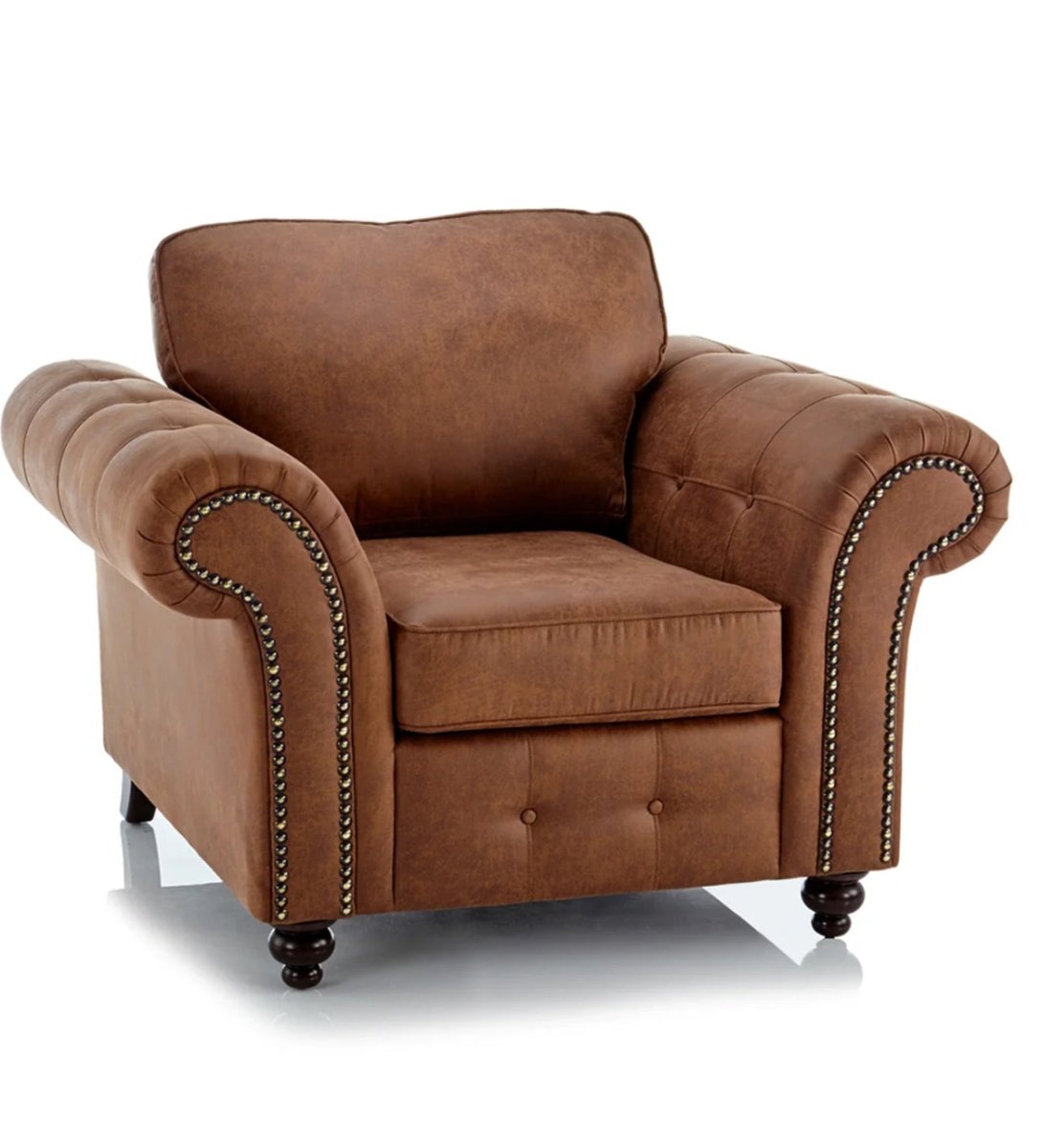 Oakland ~ Black & Brown Armchair - Homely Sofas
