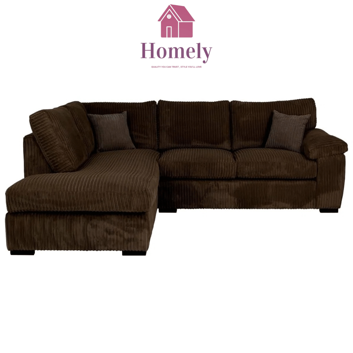 ALMAFI - JUMBO CORD CORNER SOFA EXCLUSIVE - Homely Sofas