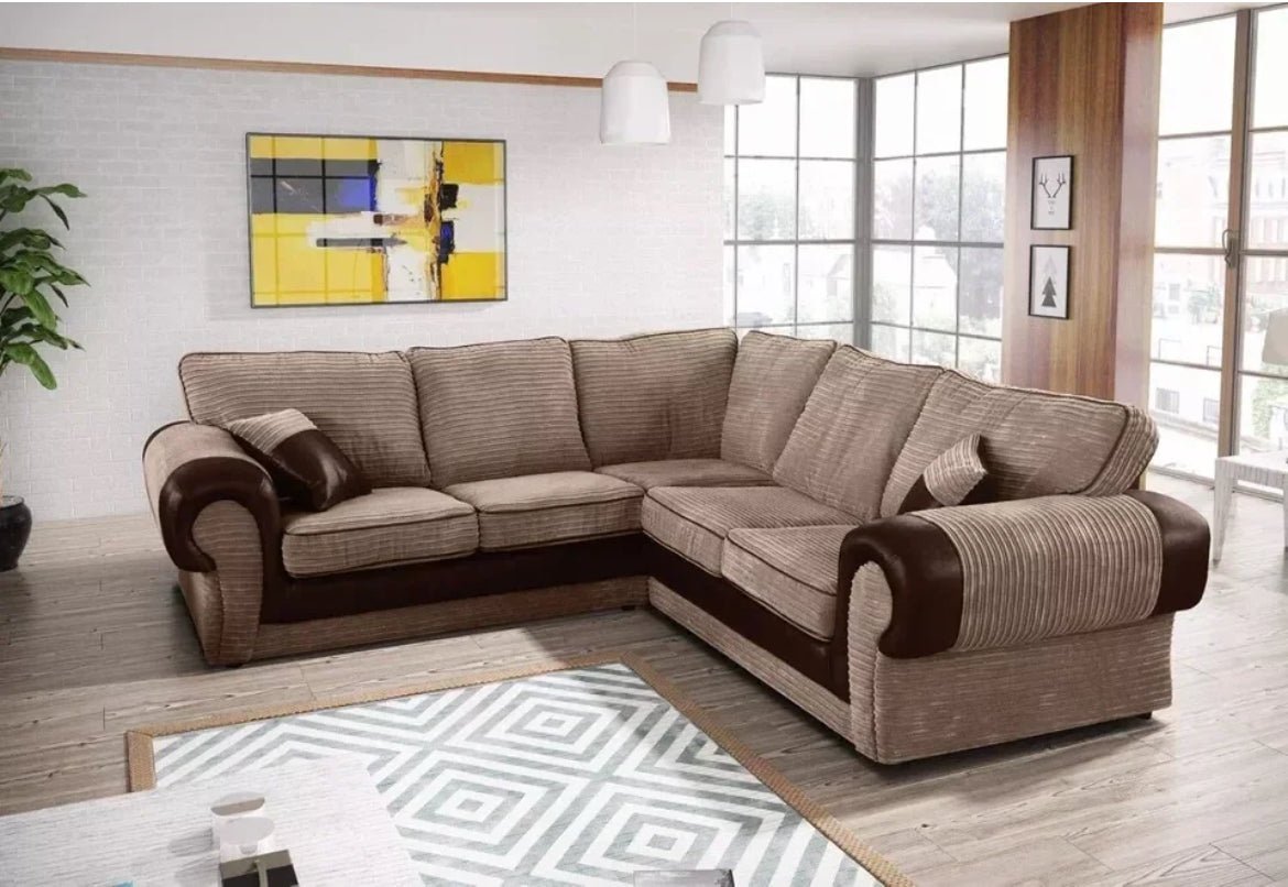 TANGO ~ JUMBO CORD CORNER SOFA - Homely Sofas