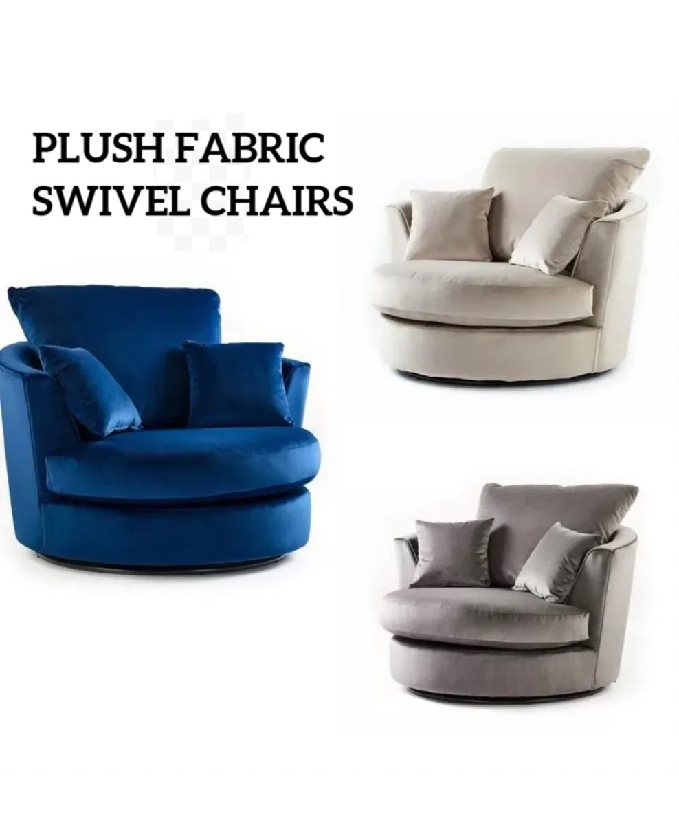 PV - PLUSH VELVET SWIVEL CHAIR (LOVESEAT) - Homely Sofas