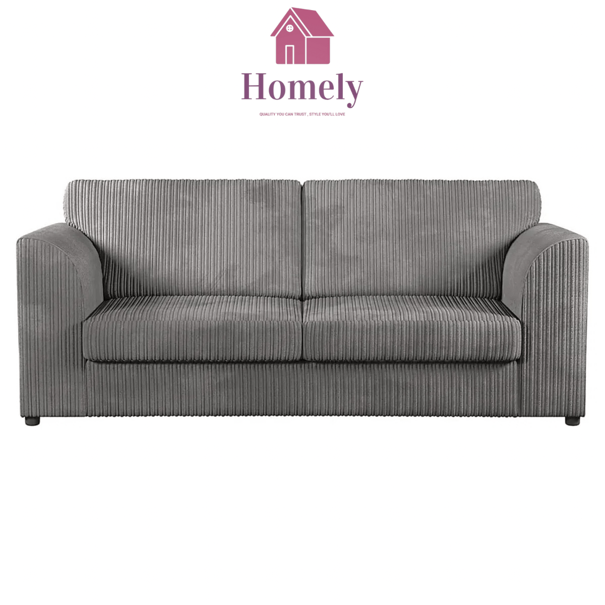CHICAGO - JUMBO CORD 3 SEATER (HIGH BACK CUSHIONS) - Homely Sofas