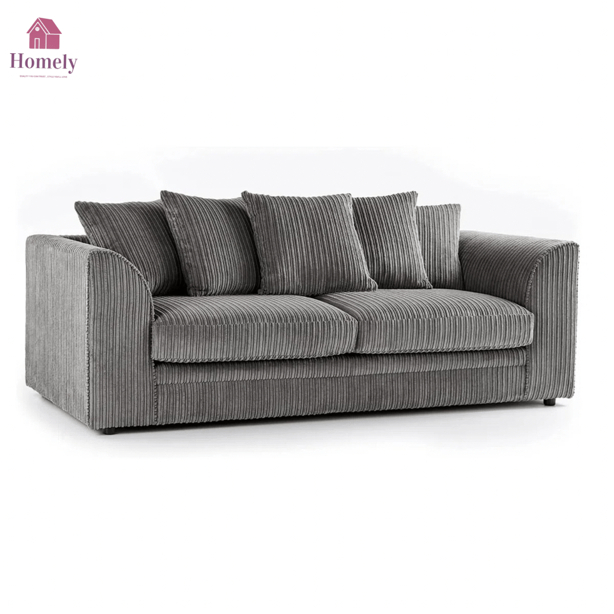 CHICAGO - JUMBO CORD 3 SEATER (SCATTER CUSHIONS) - Homely Sofas