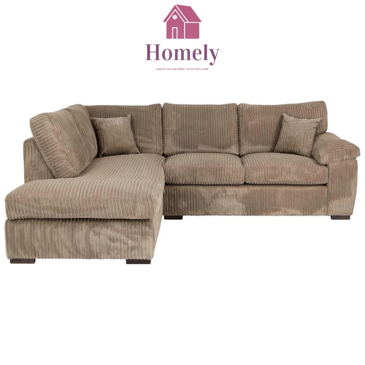 ALMAFI - JUMBO CORD CORNER SOFA EXCLUSIVE - Homely Sofas