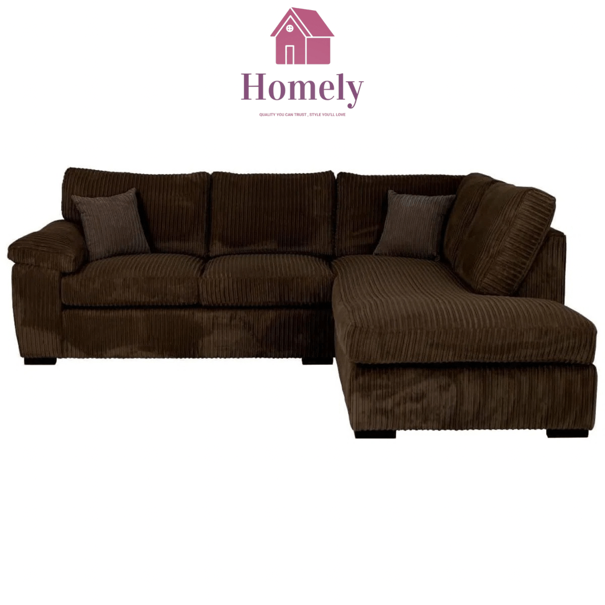ALMAFI - JUMBO CORD CORNER SOFA EXCLUSIVE - Homely Sofas