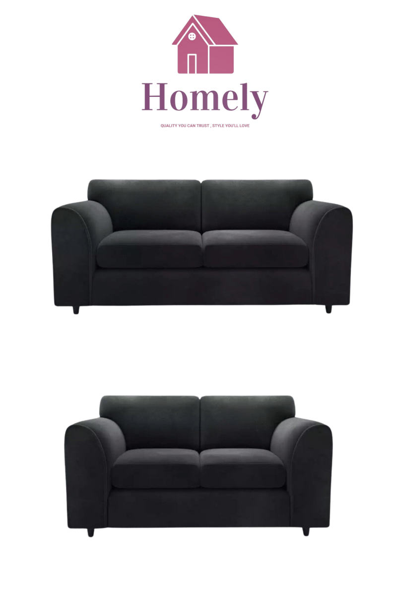PV - PLUSH VELVET 3+2 SEATER SUITE ⭐️ (PACKAGE DEAL) HIGH BACK - Homely Sofas
