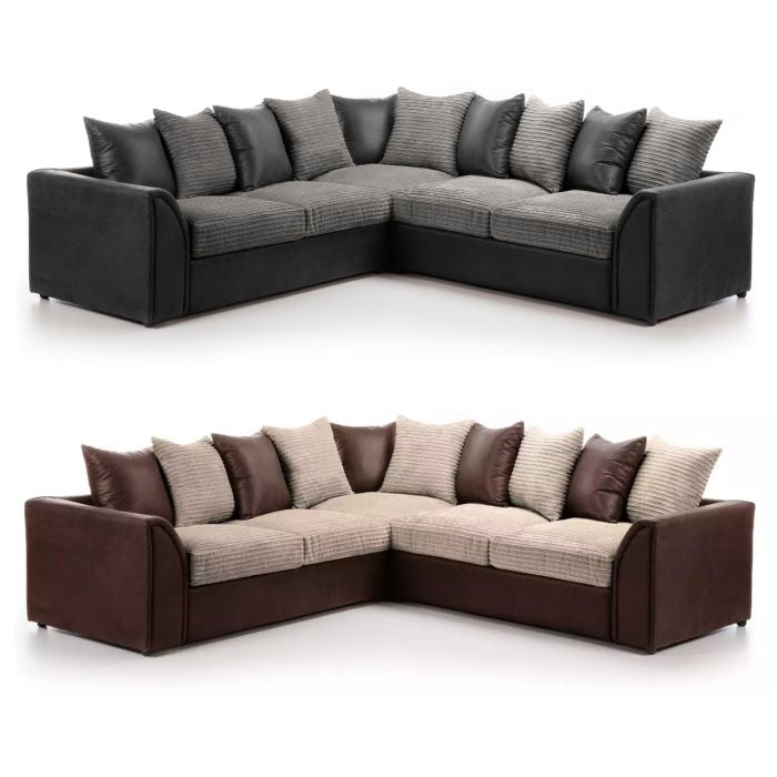 Byron 2C2 Corner Sofa: Stylish L-Shaped Design - Homely Sofas