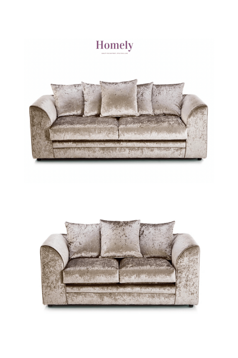 CV - CRUSHED VELVET 3+2 SEATER (⭐️ PACKAGE DEAL) - Homely Sofas