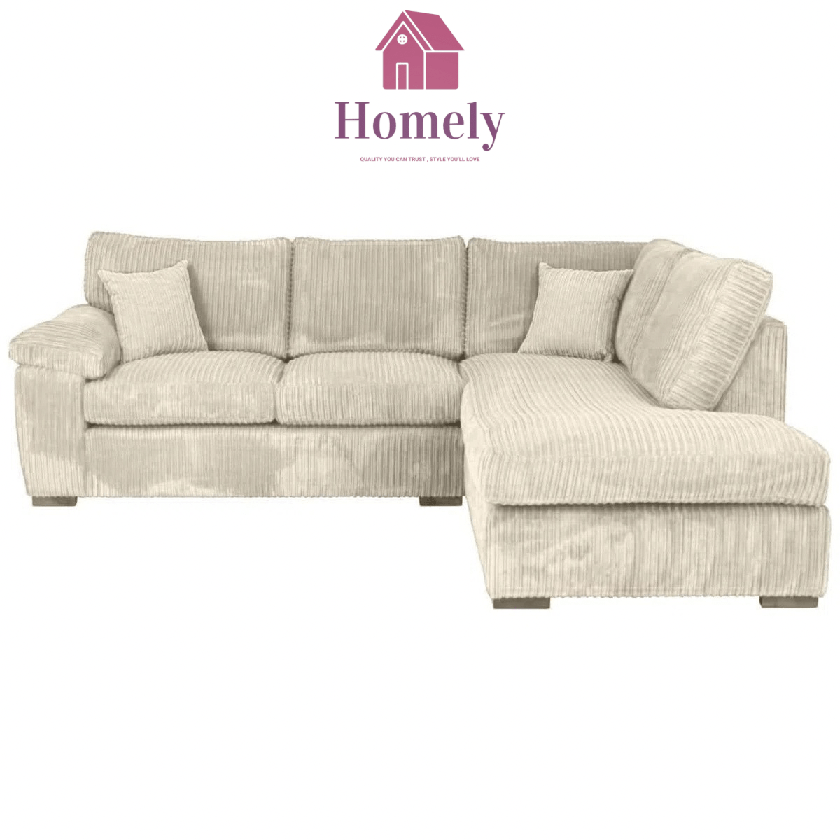 ALMAFI - JUMBO CORD CORNER SOFA EXCLUSIVE - Homely Sofas