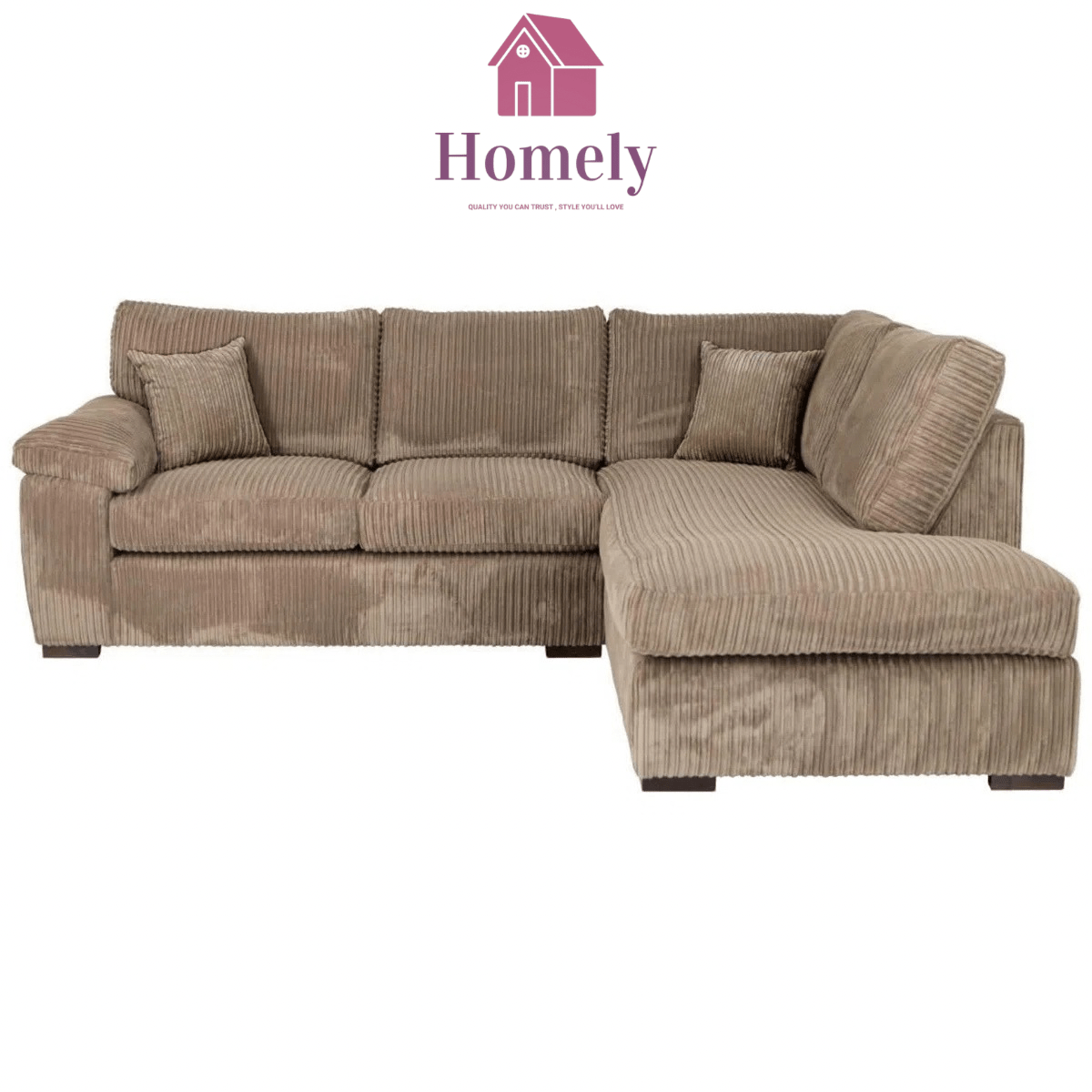 ALMAFI - JUMBO CORD CORNER SOFA EXCLUSIVE - Homely Sofas