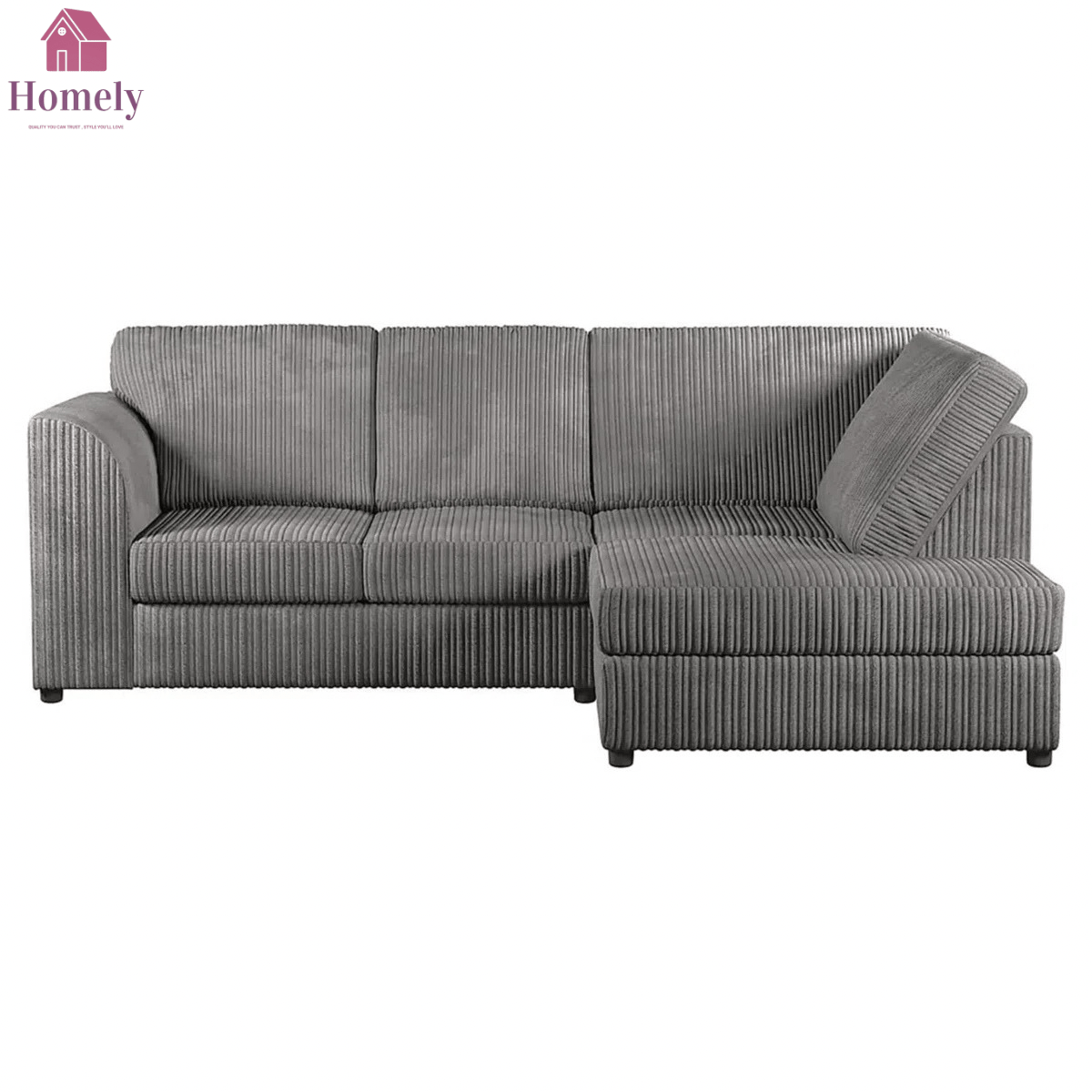 CHICAGO - JUMBO CORD CORNER SOFA (HIGHBACK) - Homely Sofas