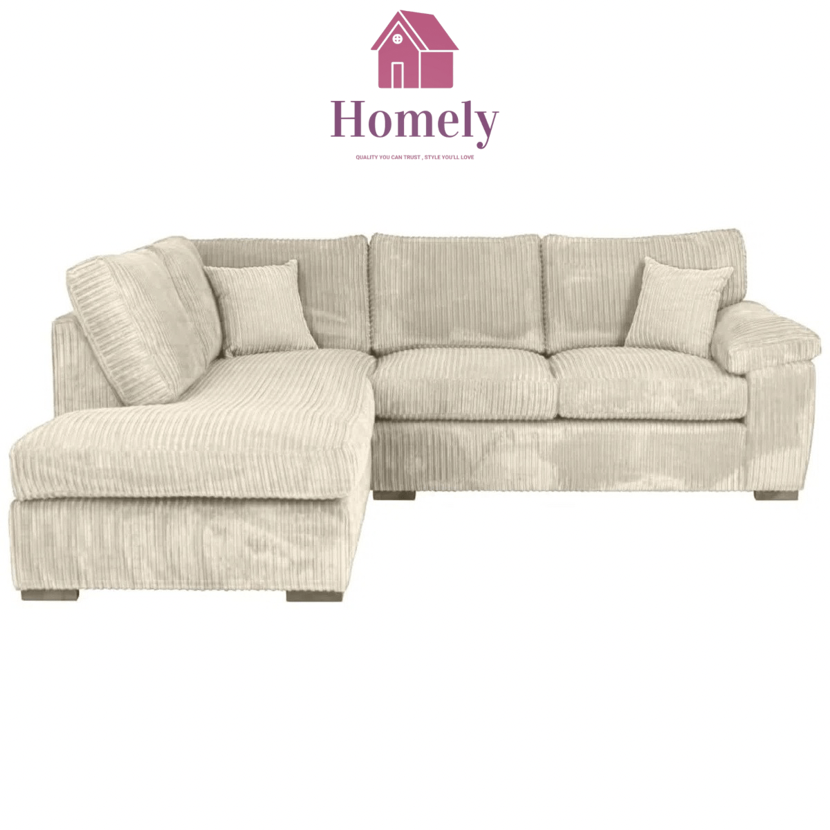 ALMAFI - JUMBO CORD CORNER SOFA EXCLUSIVE - Homely Sofas