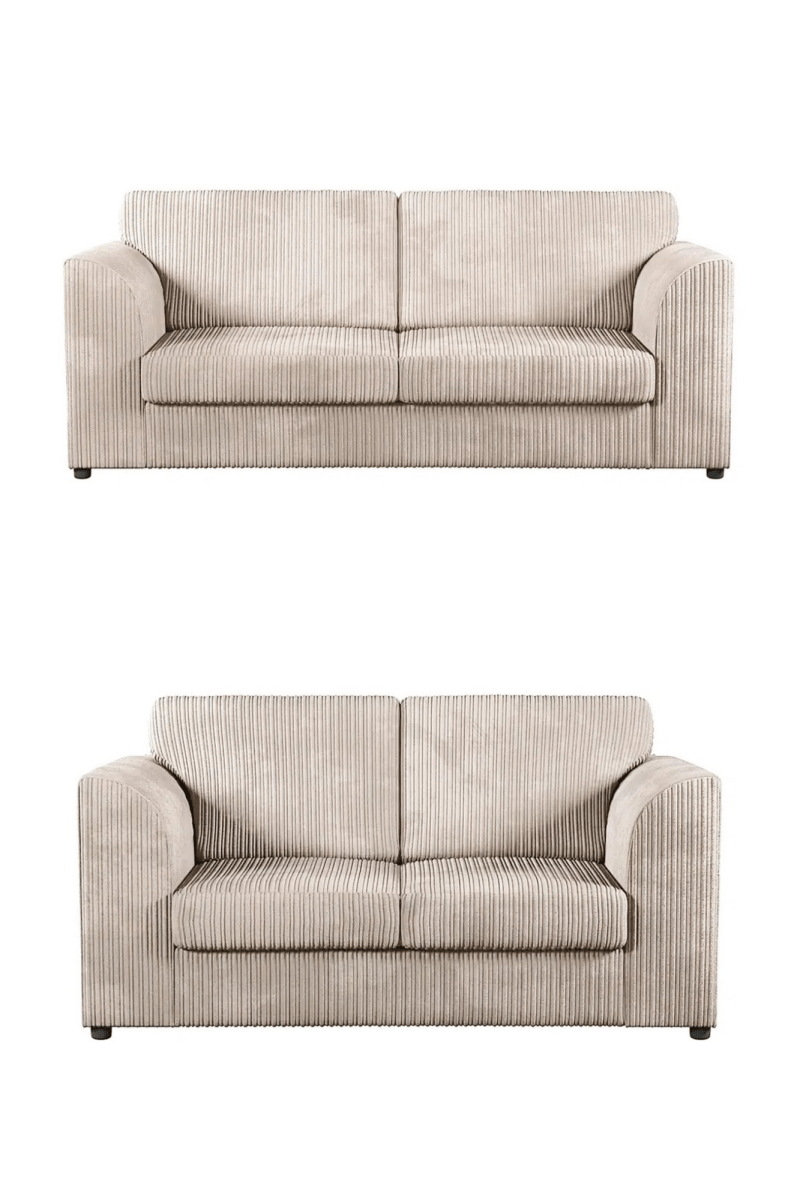 CHICAGO - JUMBO CORD 3+2 SEATER SUITE⭐️PACKAGE DEAL (HIGH BACK CUSHIONS) - Homely Sofas